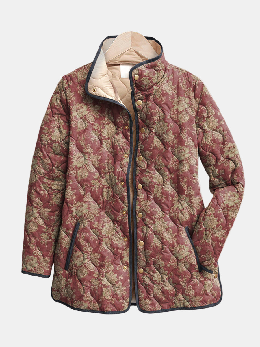 Retro Floral Print Jacket