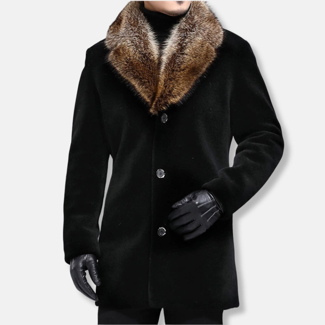 Orsenvi Mens Wool Blend Coat