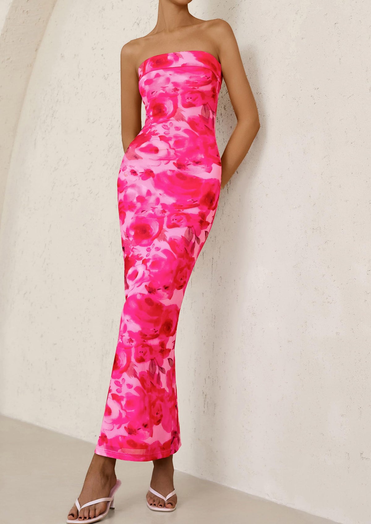 Bodycon Maxi Dress - Strapless - photo 58