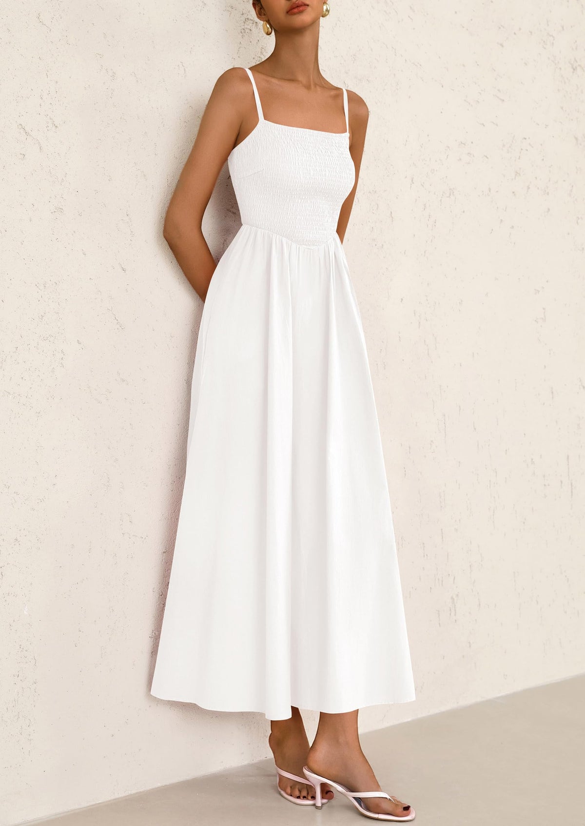 Smocked Swing Maxi Dress - Spaghetti Strap, Beach - photo 65