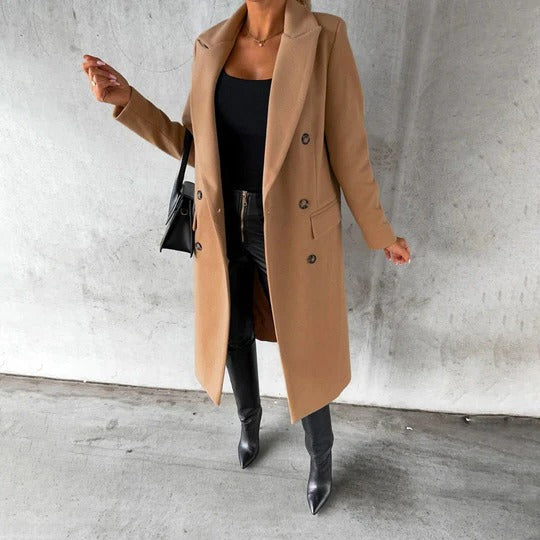 Women's insulated winter coat warm everyday coverage windproof full-length structured cold weather