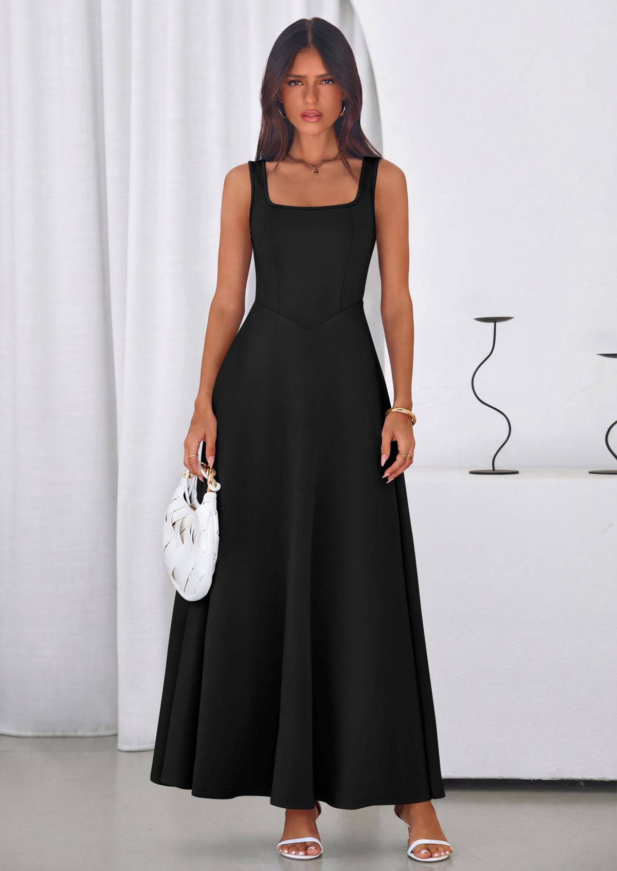 Swing Maxi Dress - Sleeveless, Square Neck, Beach - photo 35