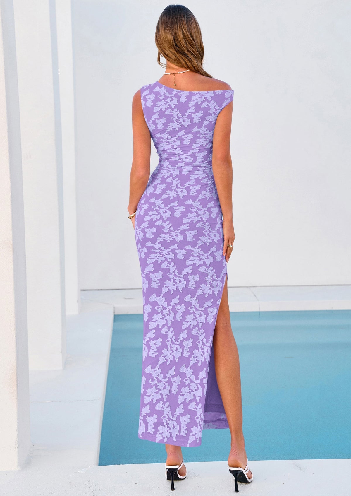 Floral Bodycon Ruched Maxi Dress - One-Shoulder, Cocktail - photo 38