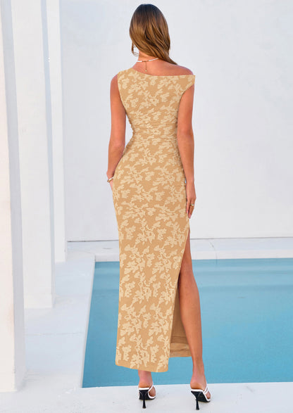Floral Bodycon Ruched Maxi Dress - One-Shoulder, Cocktail - photo 26