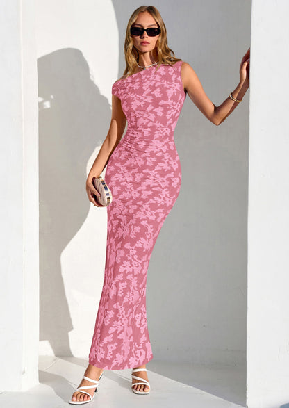 Floral Bodycon Ruched Maxi Dress - One-Shoulder, Cocktail - photo 5