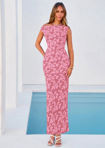 Floral Bodycon Ruched Maxi Dress - One-Shoulder, Cocktail - photo 3