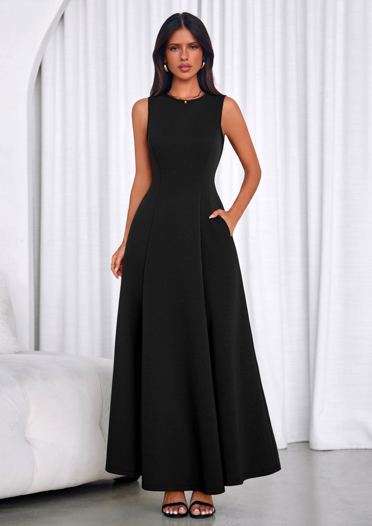 Swing A-Line Maxi Dress - Tank, Cocktail - photo 7