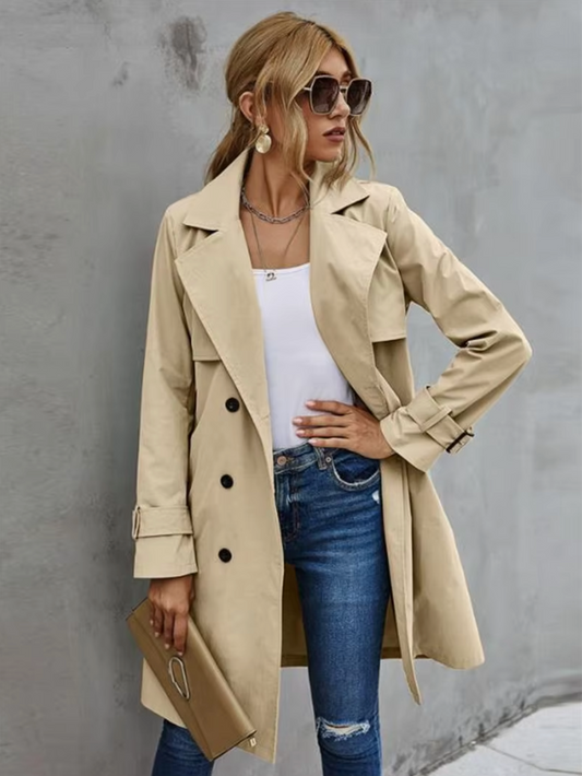 Orsenvi Destiny Womens Double Breasted Trench Coat