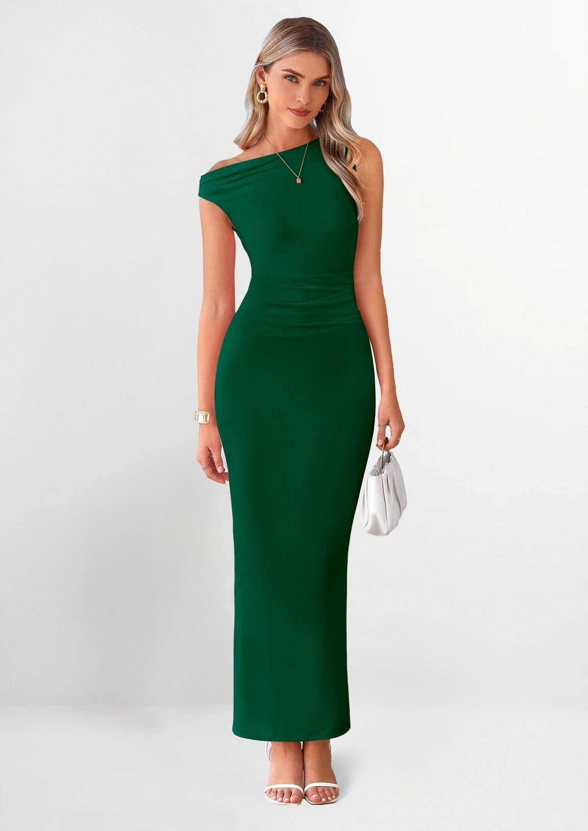 Mesh Bodycon Maxi Dress - One-Shoulder, Wedding Guest - photo 80