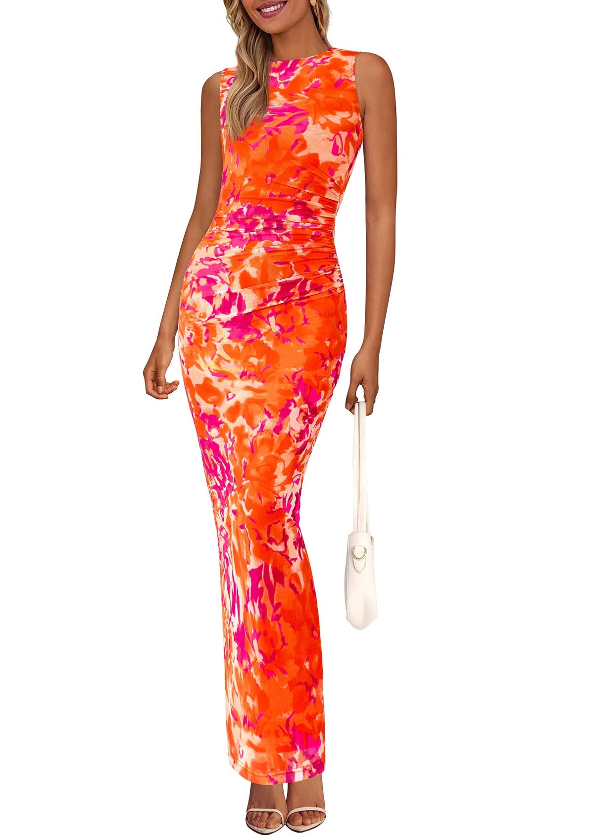 Floral Mesh Bodycon Maxi Dress - Sleeveless, Wedding Guest - photo 23