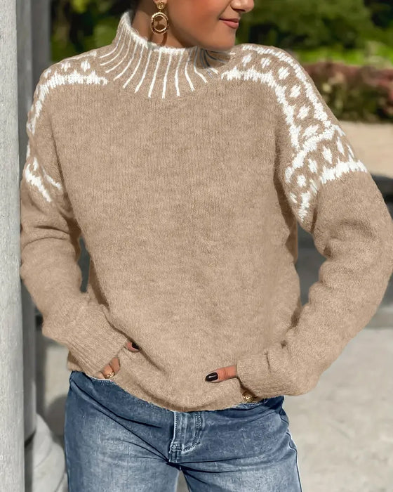 Nellie™ cream cozy winter sweater relaxed silhouette plush fabric soft warm layering essential