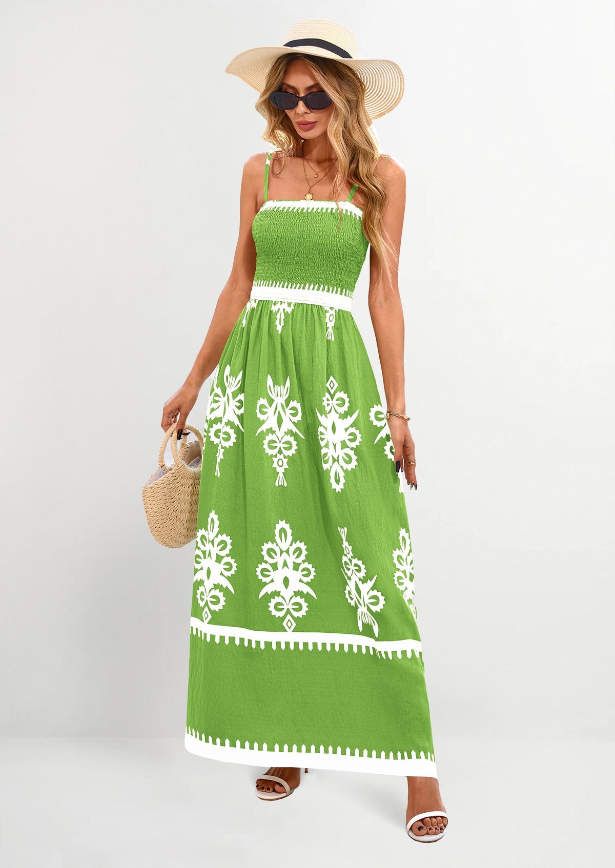 Floral Flowy Maxi Dress - Spaghetti Strap, Beach - photo 20