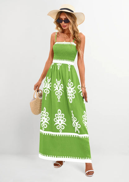 Floral Flowy Maxi Dress - Spaghetti Strap, Beach - photo 20