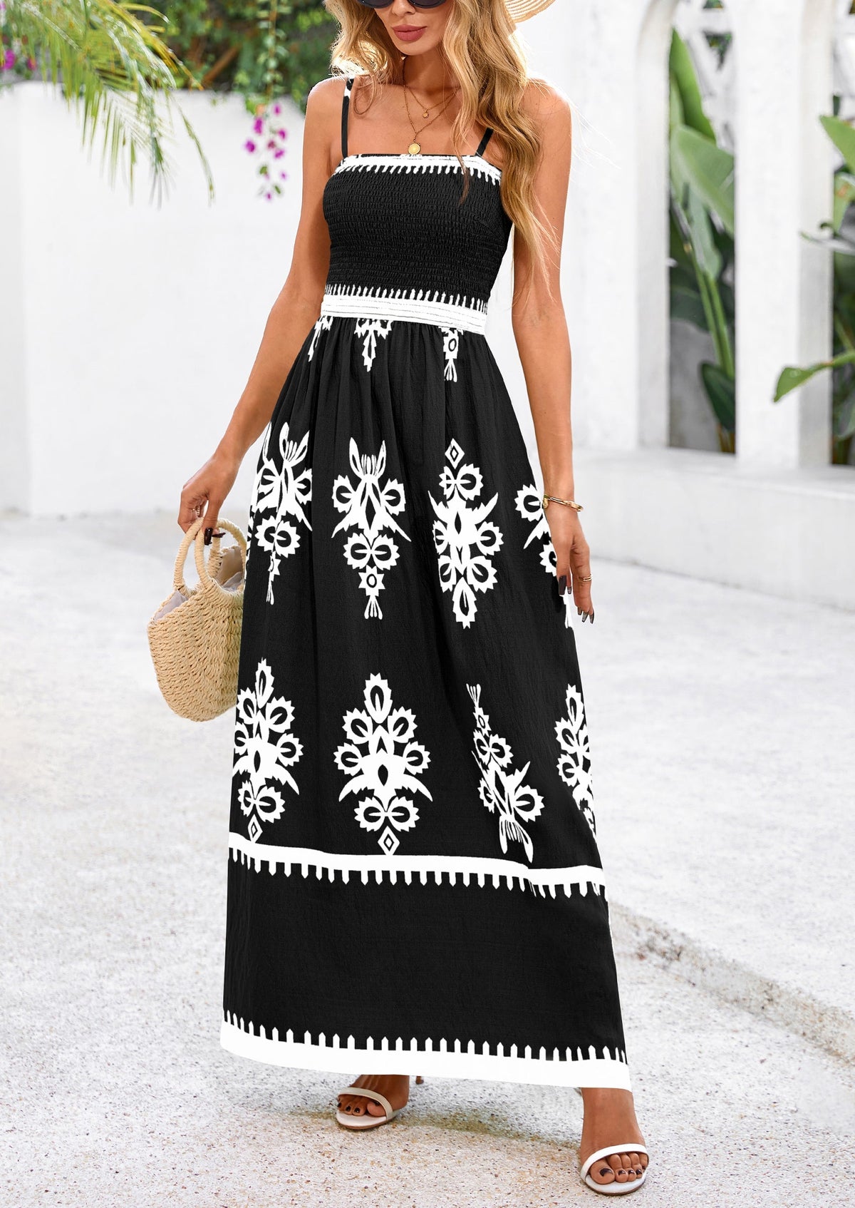 Floral Flowy Maxi Dress - Spaghetti Strap, Beach - photo 10