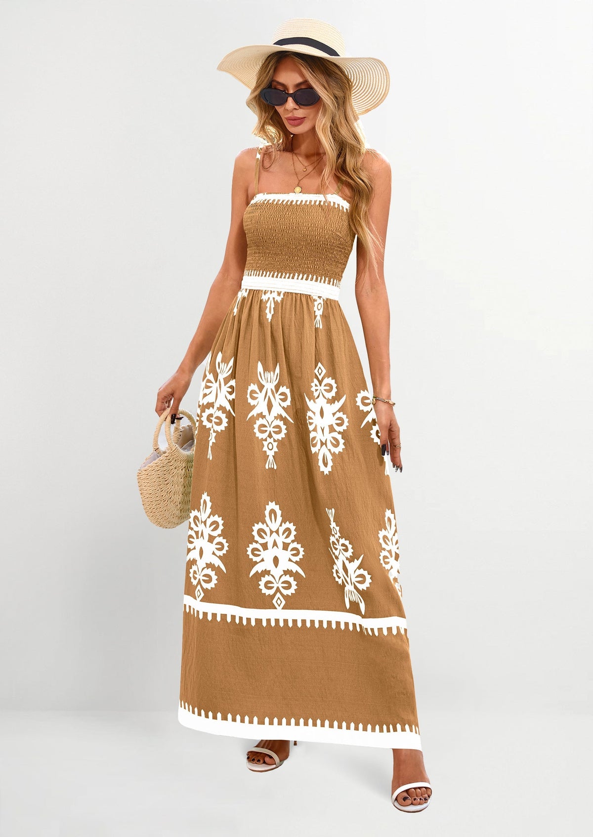 Floral Flowy Maxi Dress - Spaghetti Strap, Beach - photo 26