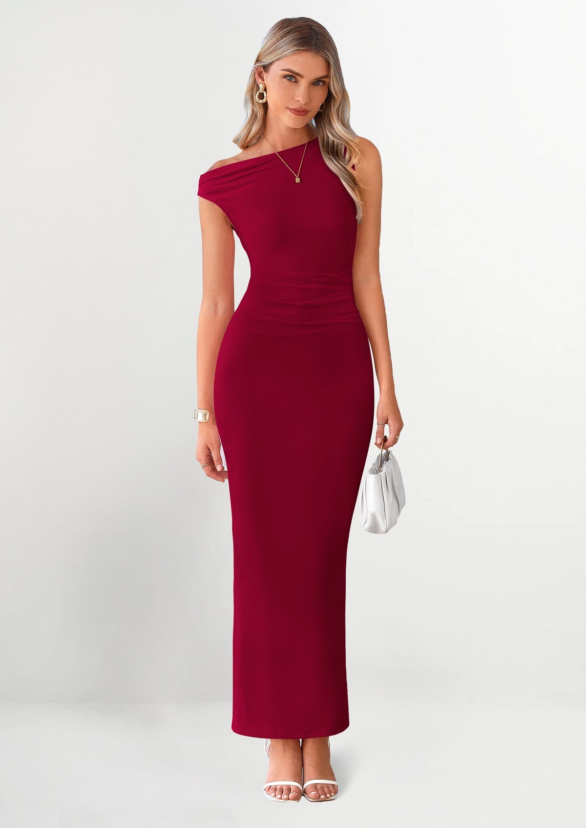 Mesh Bodycon Maxi Dress - One-Shoulder, Wedding Guest - photo 56