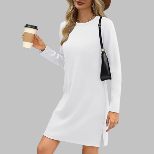 Comfortable Long Sleeve Round Neck Dress