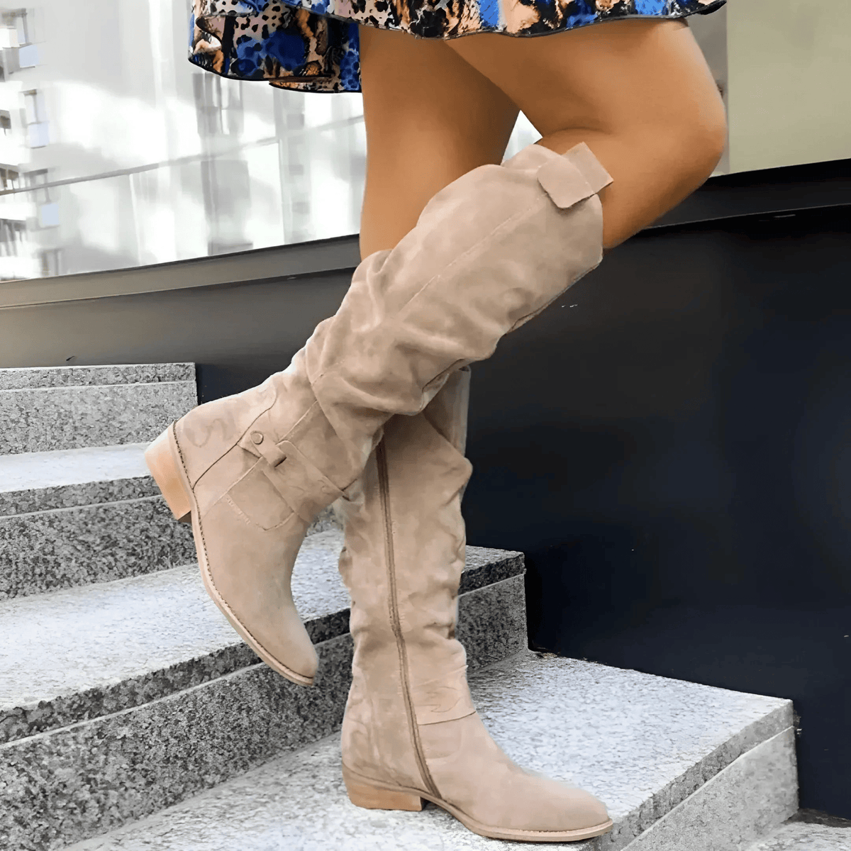 Stylish Suede Knee Boots