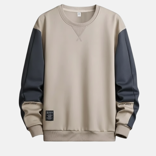 Orsenvi Men's Relaxed Fit Two Tone Raglan Sweatshirt Cotton Blend