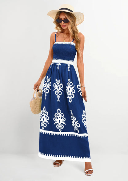 Floral Flowy Maxi Dress - Spaghetti Strap, Beach - photo 14