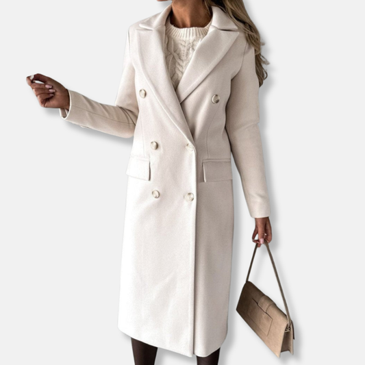 Orsenvi Women's Longline Wool Coat