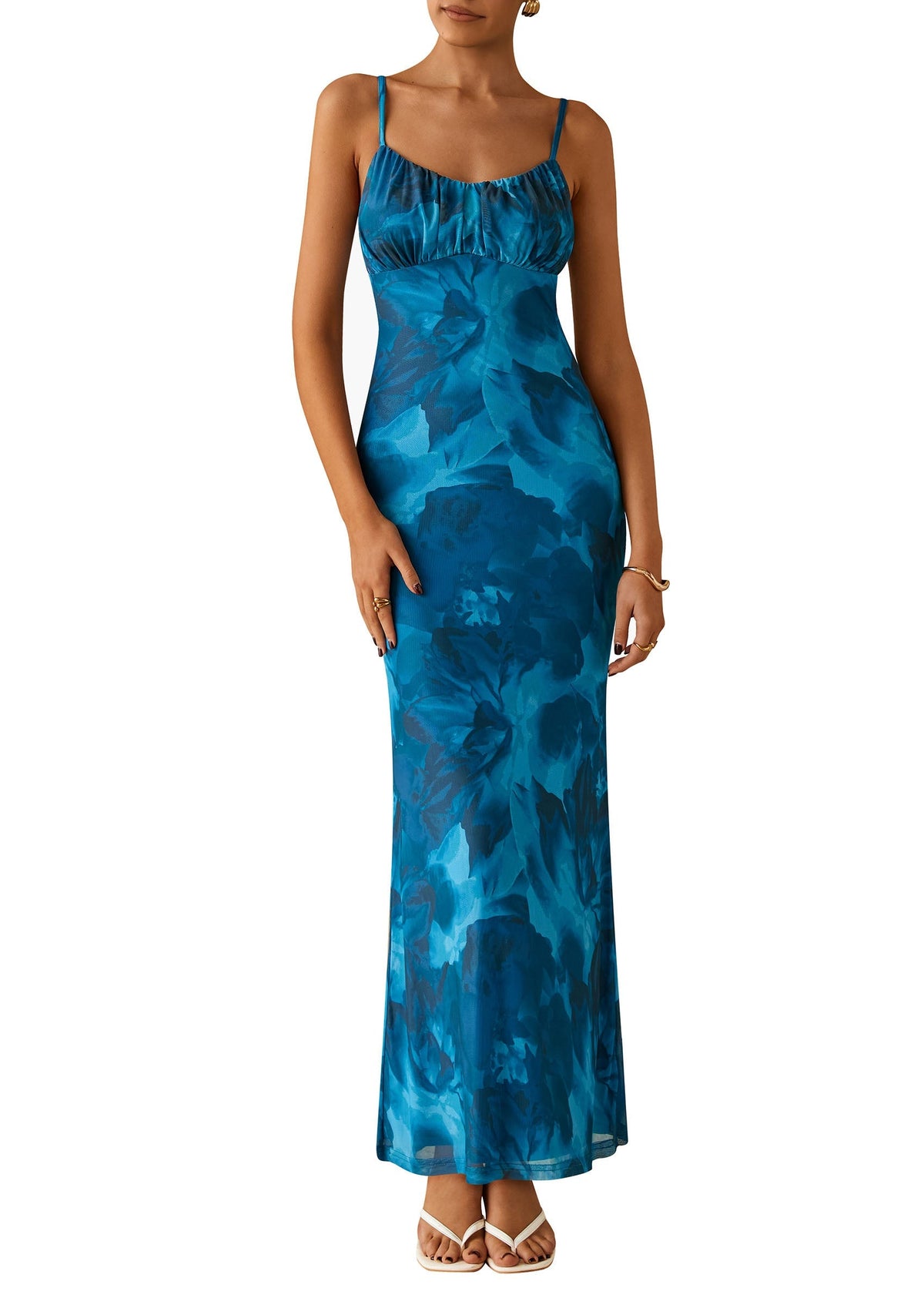 Floral Bodycon Maxi Dress - Sleeveless, Cocktail - photo 57