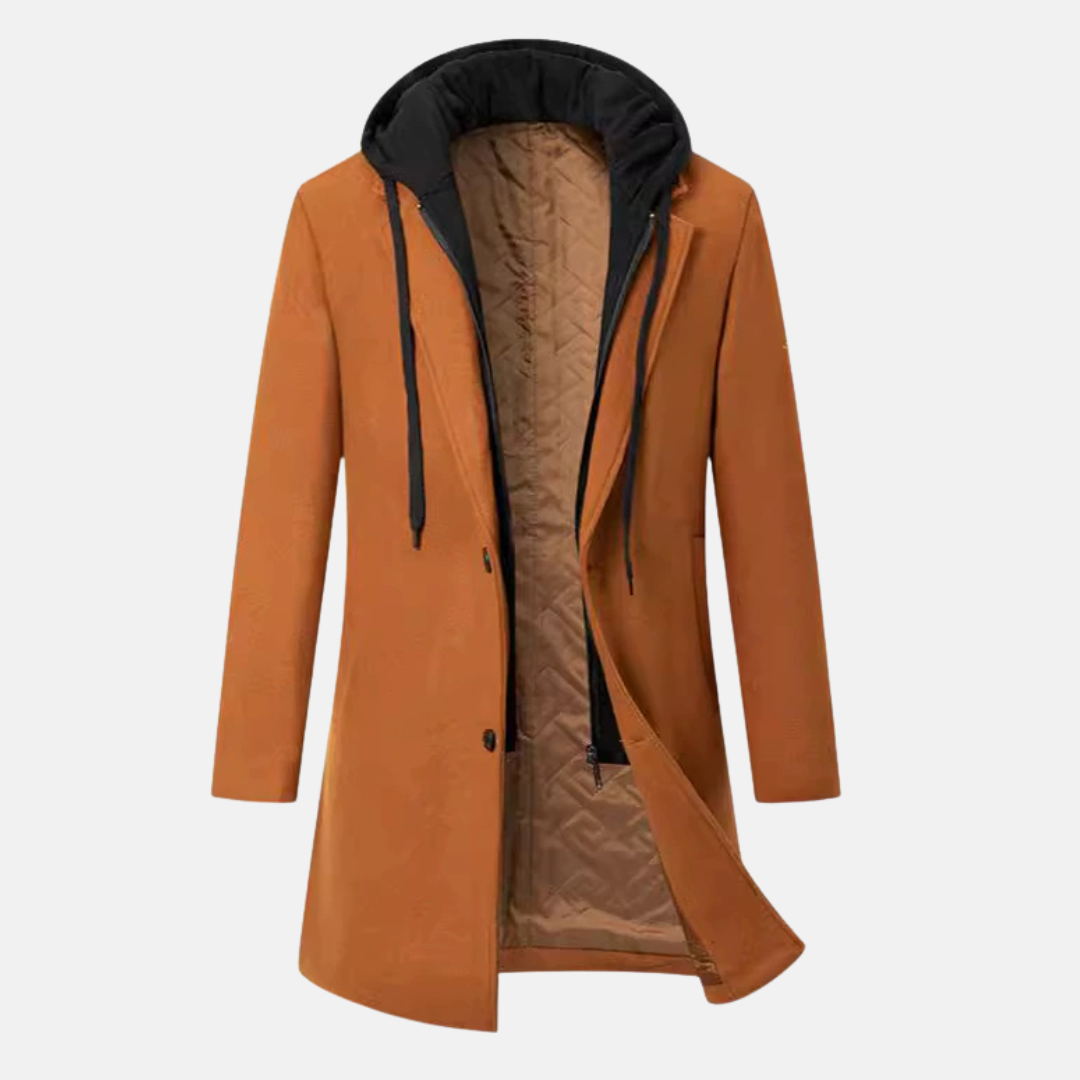 Orsenvi Men's Wool Blend Overcoat