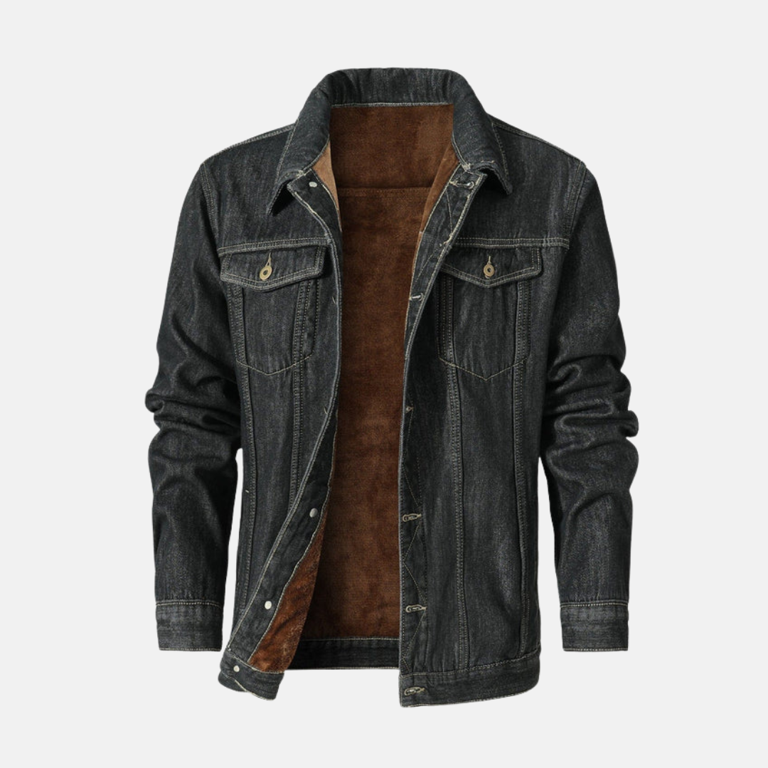 Orsenvi Mens Denim Waist Length Jacket