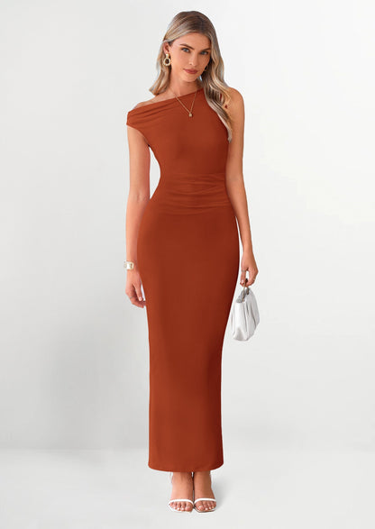 Mesh Bodycon Maxi Dress - One-Shoulder, Wedding Guest - photo 86