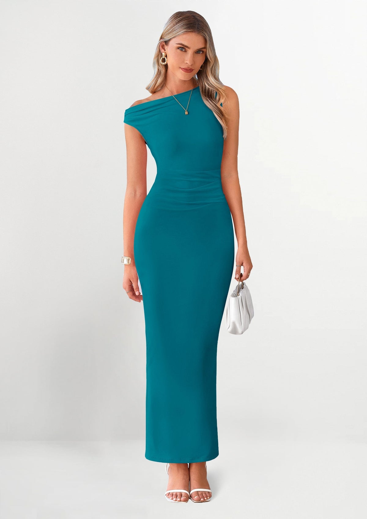 Mesh Bodycon Maxi Dress - One-Shoulder, Wedding Guest - photo 44