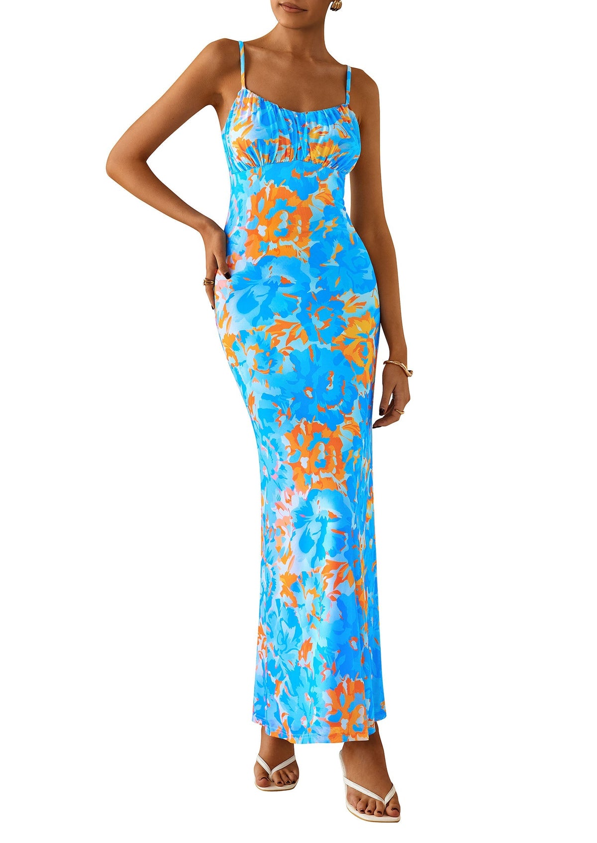 Floral Bodycon Maxi Dress - Sleeveless, Cocktail - photo 9