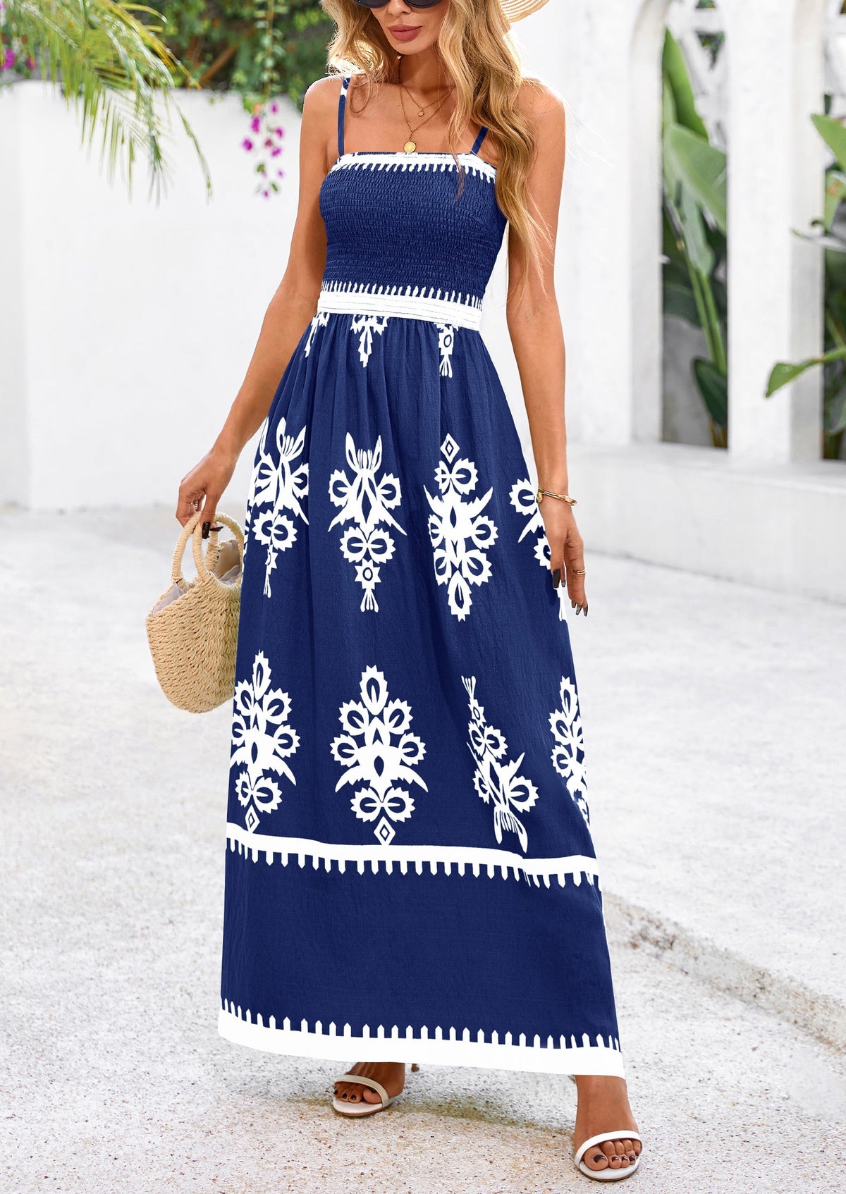 Floral Flowy Maxi Dress - Spaghetti Strap, Beach - photo 16