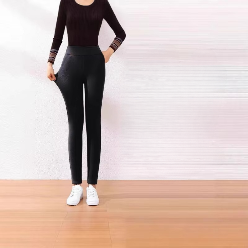 Orsenvi Women's High Waisted Sherpa Fleece Lined Thermal Leggings