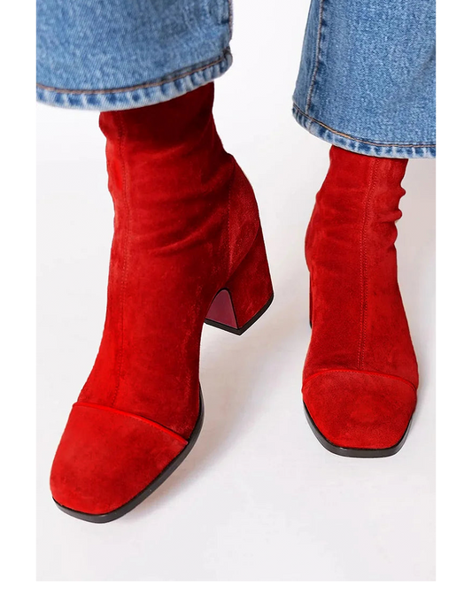 Square-Toe Ankle Boots
