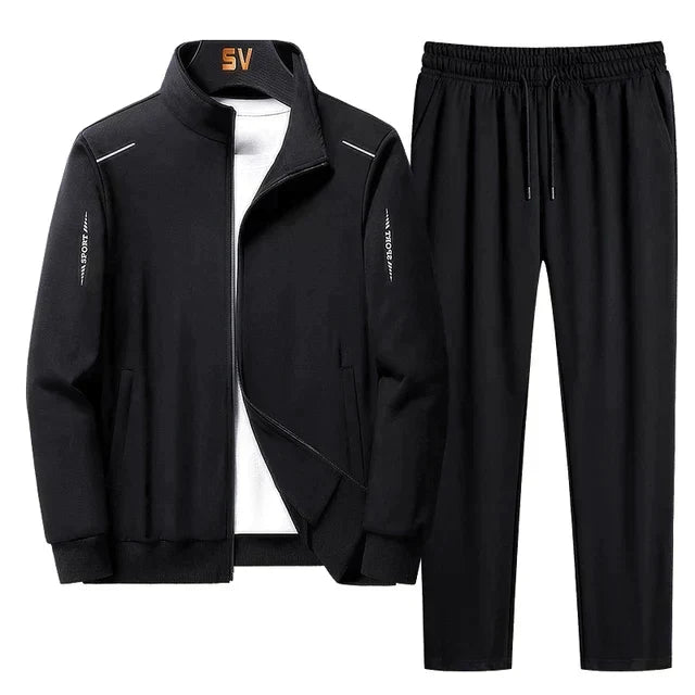 Oliver By Orsenvi Mens Casual Tracksuit With Zipper Jacket