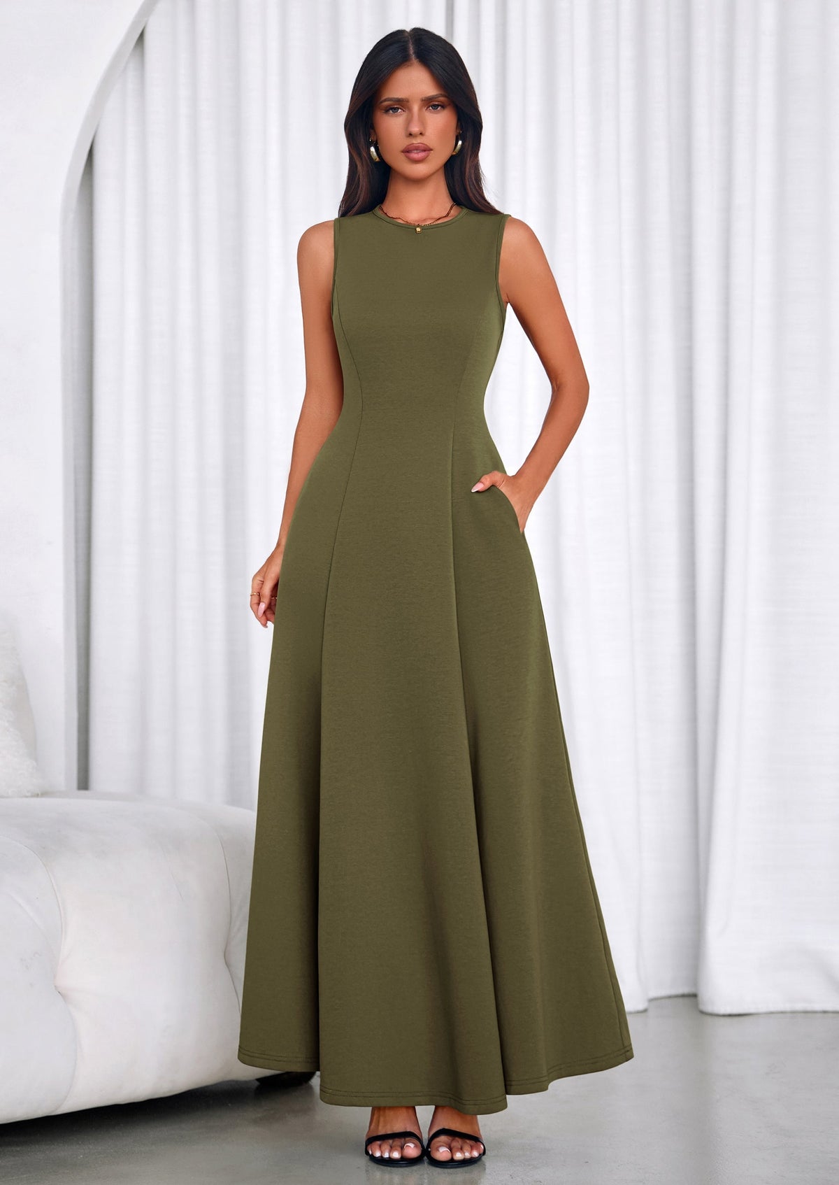 Swing A-Line Maxi Dress - Tank, Cocktail - photo 1