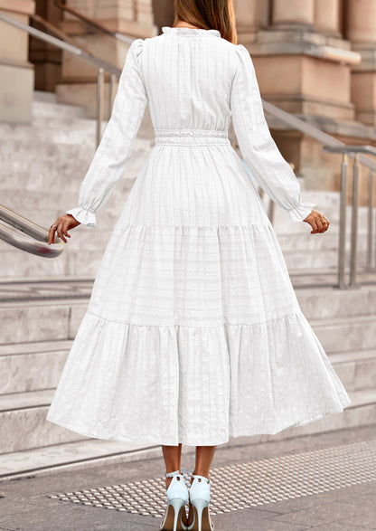 Flowy Maxi Dress - Long Sleeve, V-Neck, Wedding Guest - photo 10