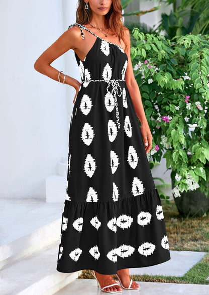 Flowy Maxi Dress - One-Shoulder, Boho - photo 11