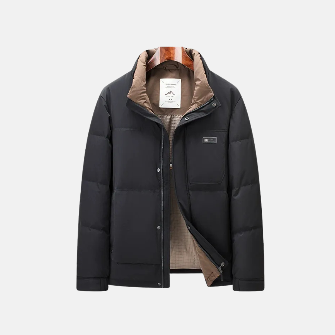 Orsenvi Men's Puffer Jacket Windproof Insulated Regular Fit Stand