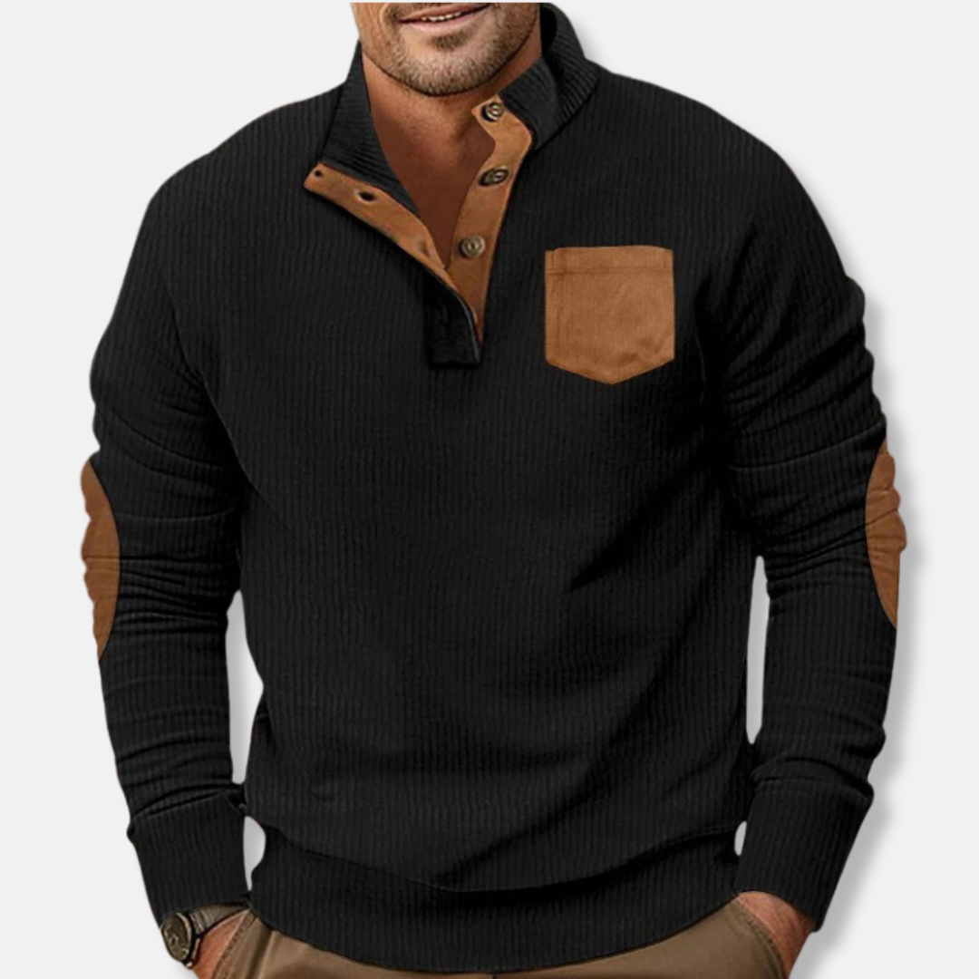 Men's Ribbed Knit Sweatshirt
