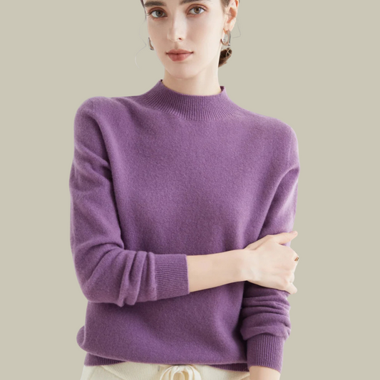 Orsenvi Ivy Women High Neck Slim Fit Merino Wool Sweater
