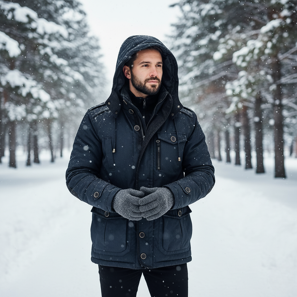 Men's Utility Jacket Weather Resistant Hooded Windproof
