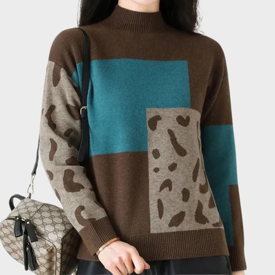 Comfortable High Collar Sweater