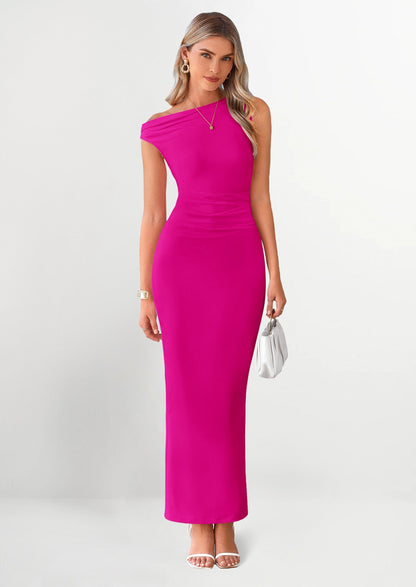 Mesh Bodycon Maxi Dress - One-Shoulder, Wedding Guest - photo 74
