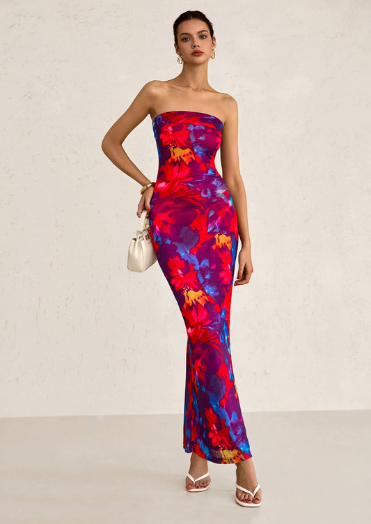 Bodycon Maxi Dress - Strapless - photo 1