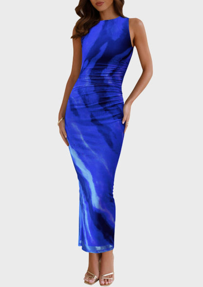 Floral Mesh Bodycon Maxi Dress - Sleeveless, Wedding Guest - photo 32