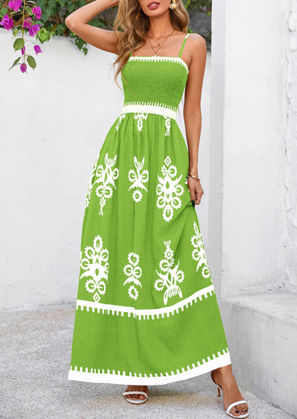 Floral Flowy Maxi Dress - Spaghetti Strap, Beach - photo 24