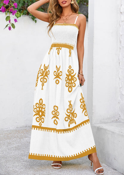 Floral Flowy Maxi Dress - Spaghetti Strap, Beach - photo 36