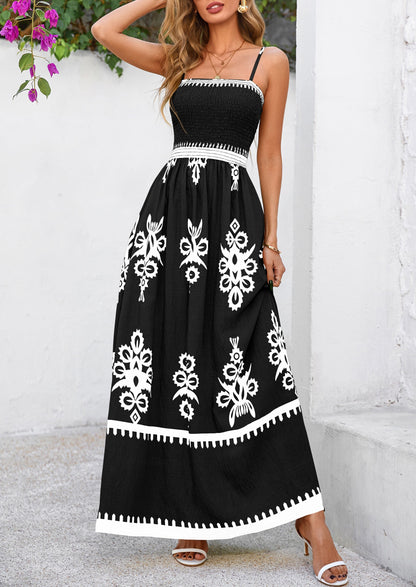 Floral Flowy Maxi Dress - Spaghetti Strap, Beach - photo 12