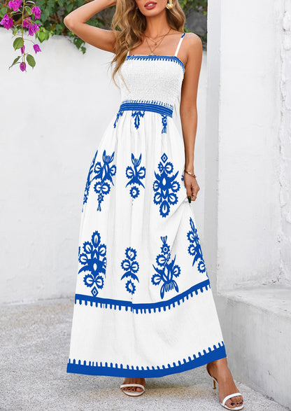 Floral Flowy Maxi Dress - Spaghetti Strap, Beach - photo 5